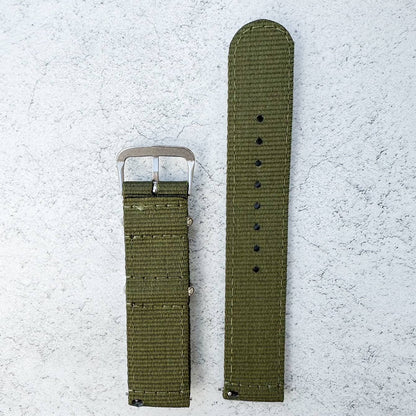 Two Piece NATO Watch Strap Green 2