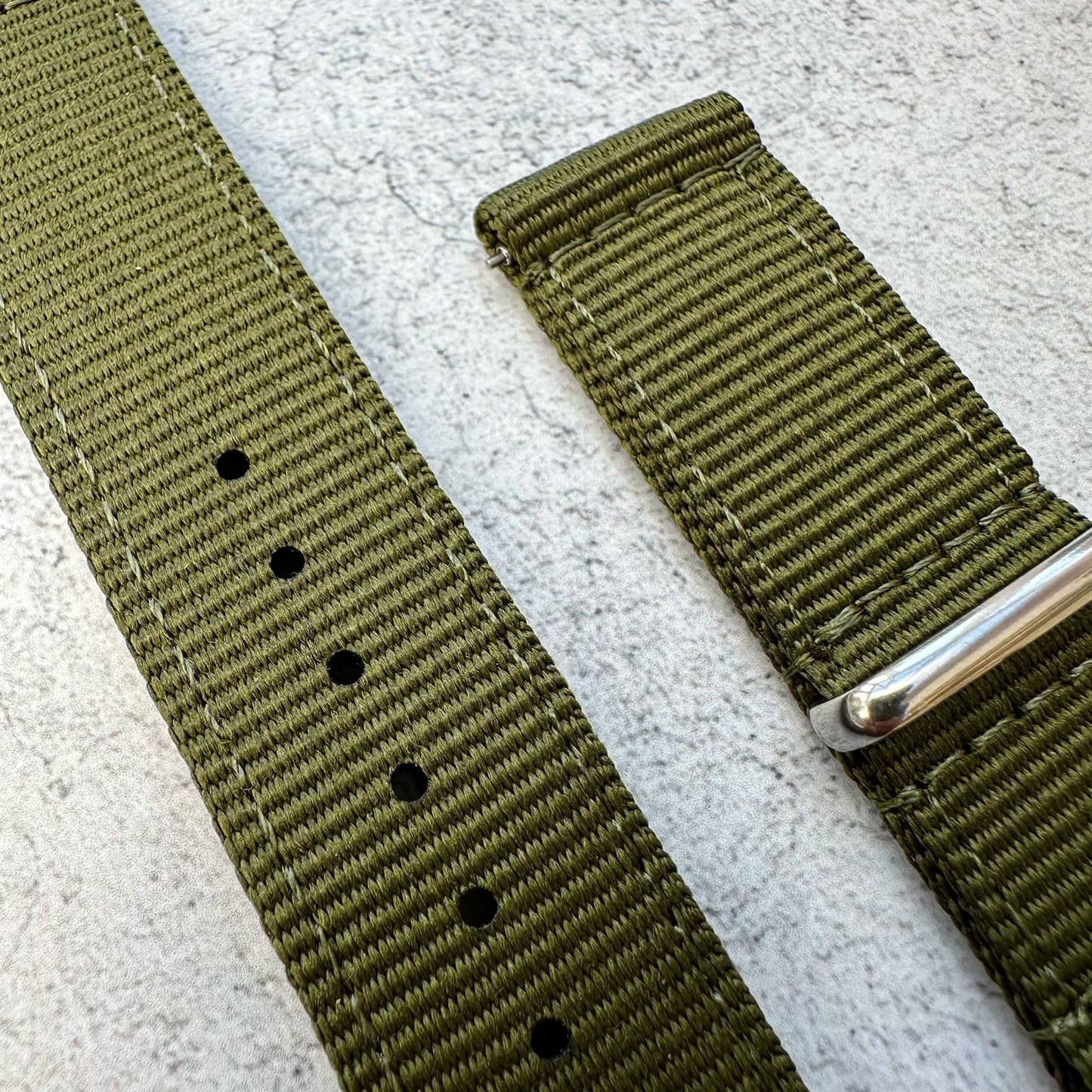 Two Piece NATO Watch Strap Green 4