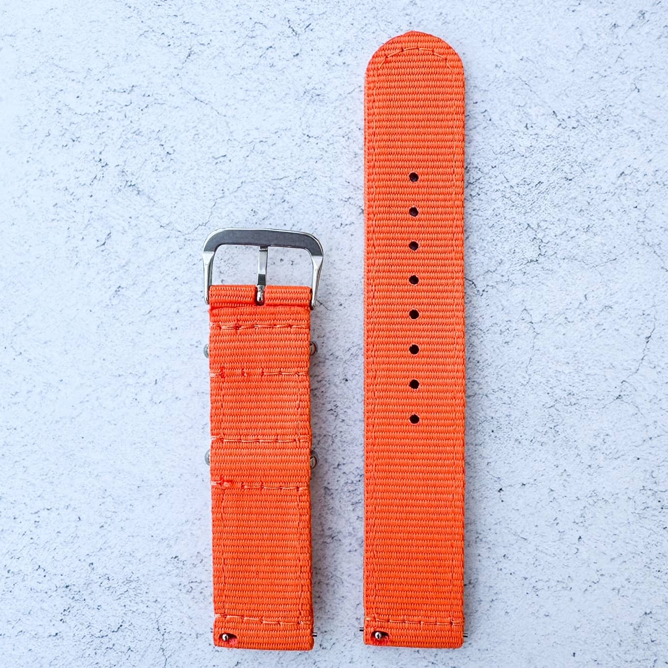 Two Piece NATO Watch Strap Orange 2