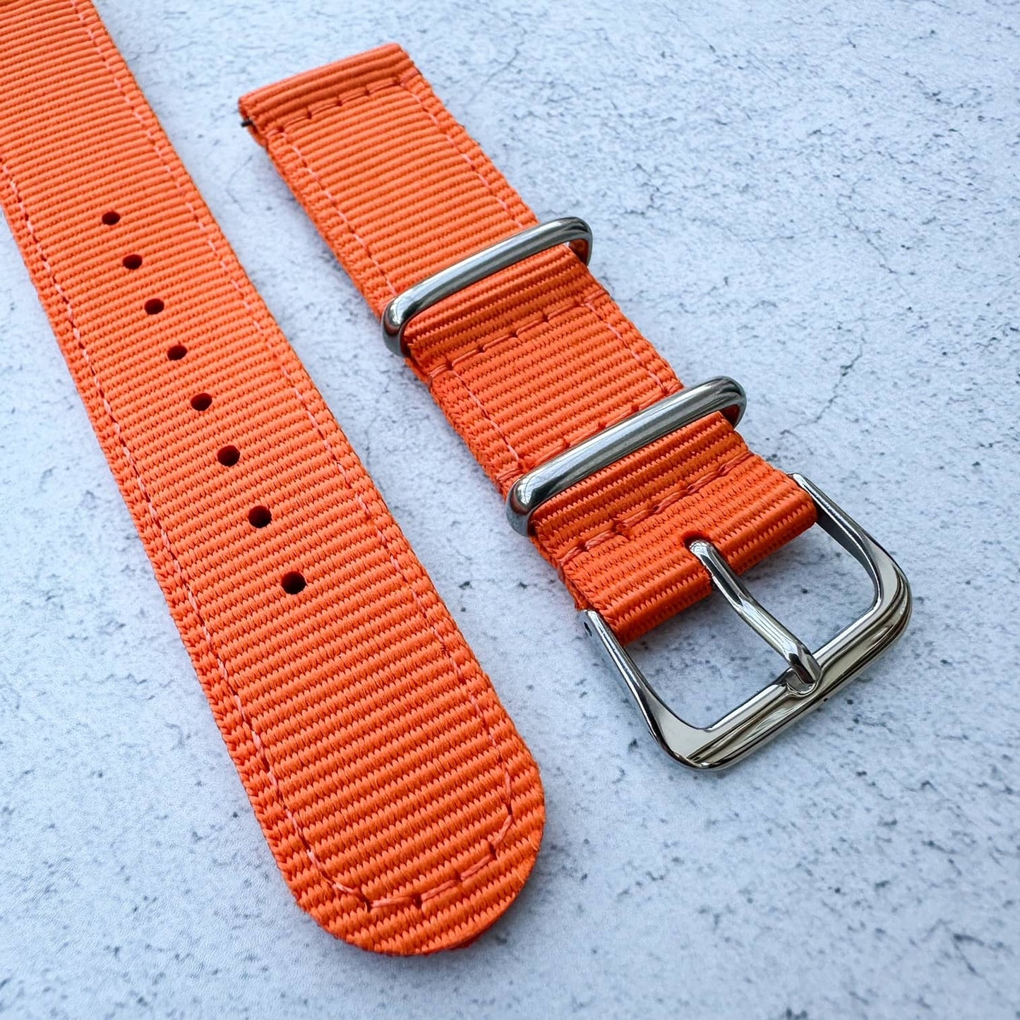 Two Piece NATO Watch Strap Orange 3