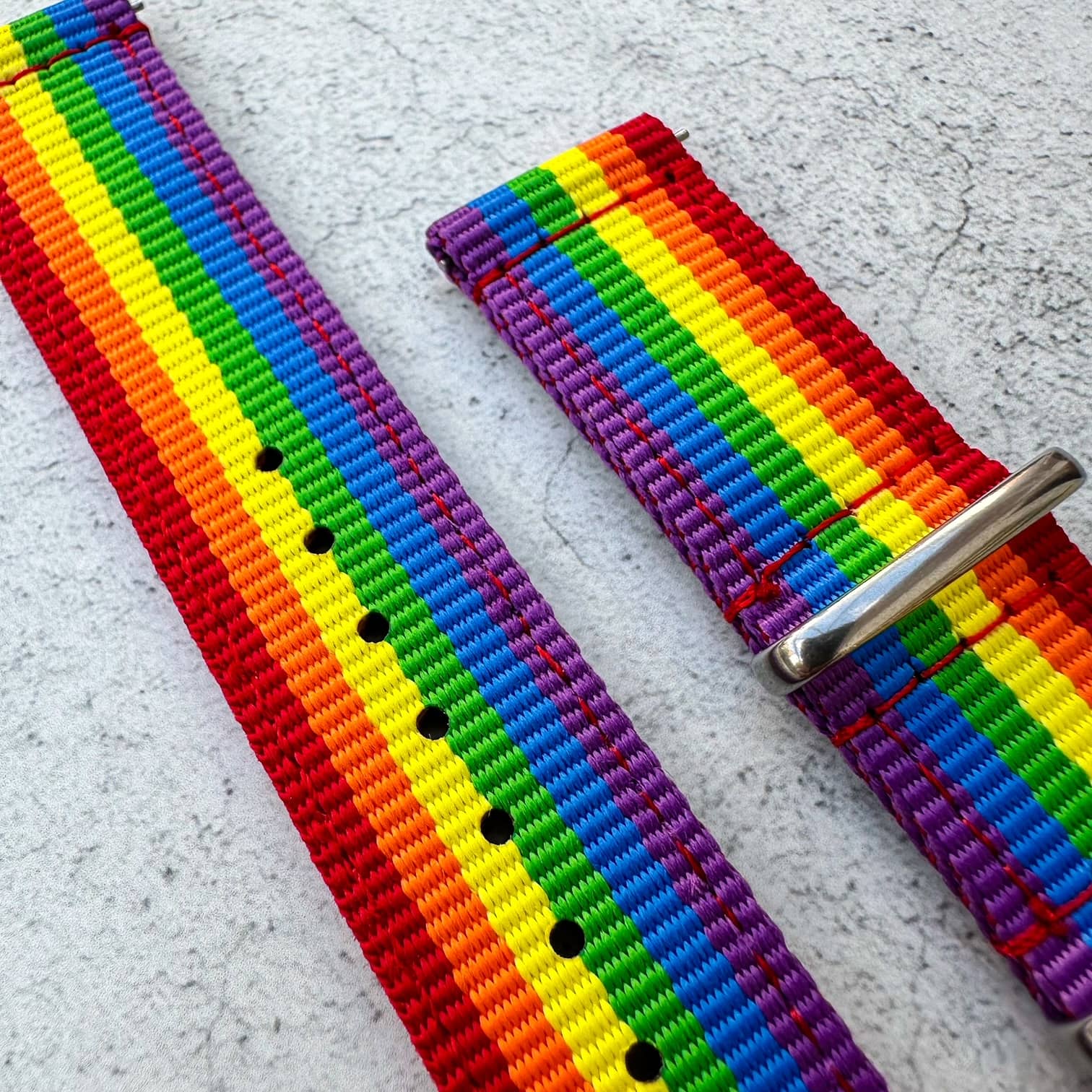 Two Piece NATO Watch Strap Rainbow 4