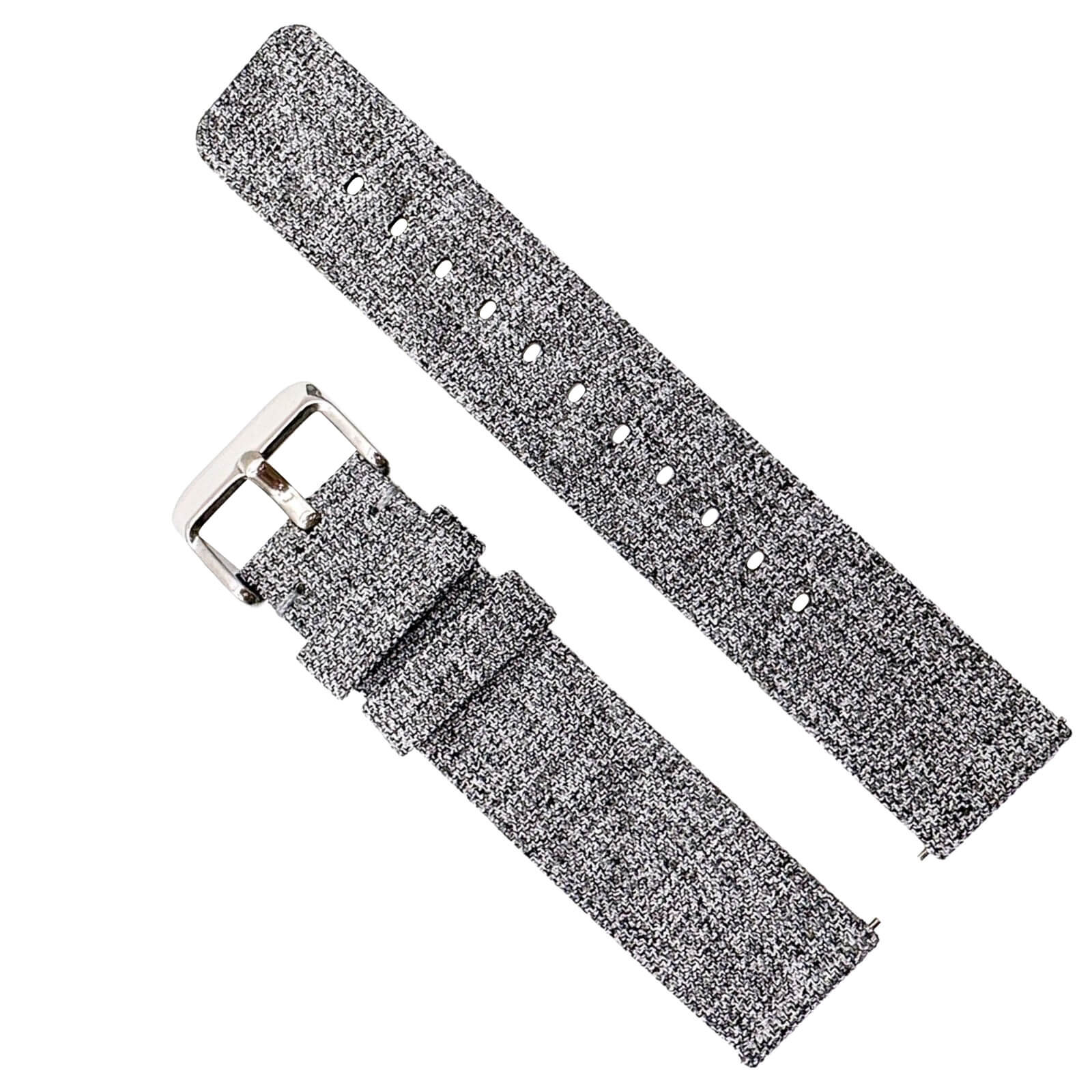 Woven Nylon Fabric Quick Release Watch Strap Grey 1