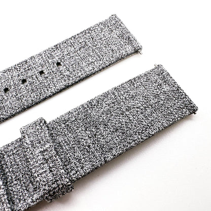 Woven Nylon Fabric Quick Release Watch Strap Grey 3