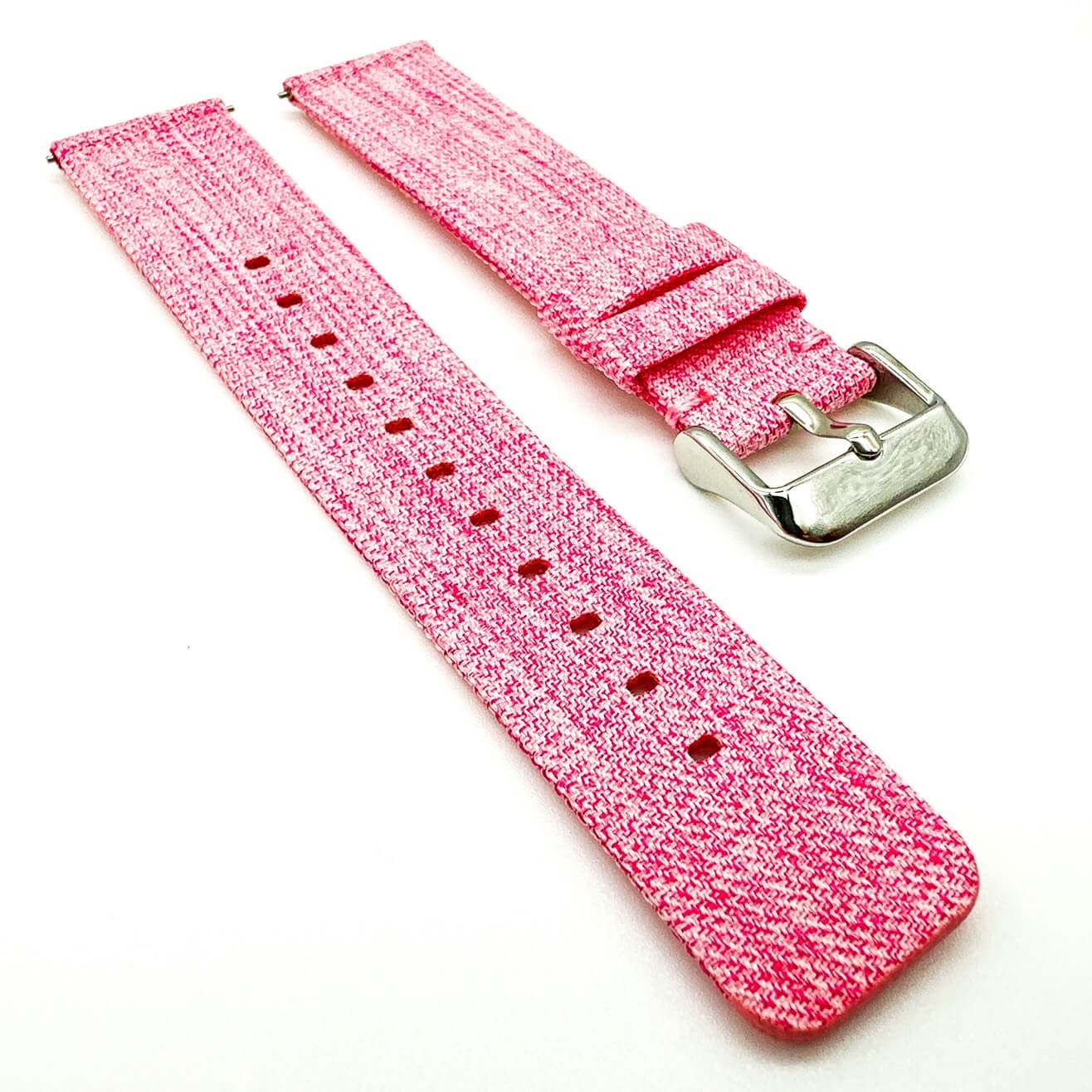 Woven Nylon Fabric Quick Release Watch Strap PINK 12 14 16 18 20 22 mm
