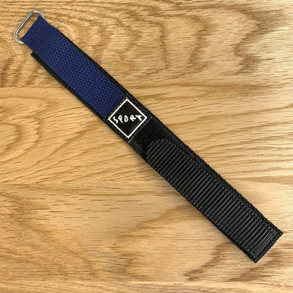 Wrap Around Hook And Loop Watch Strap Blue 2