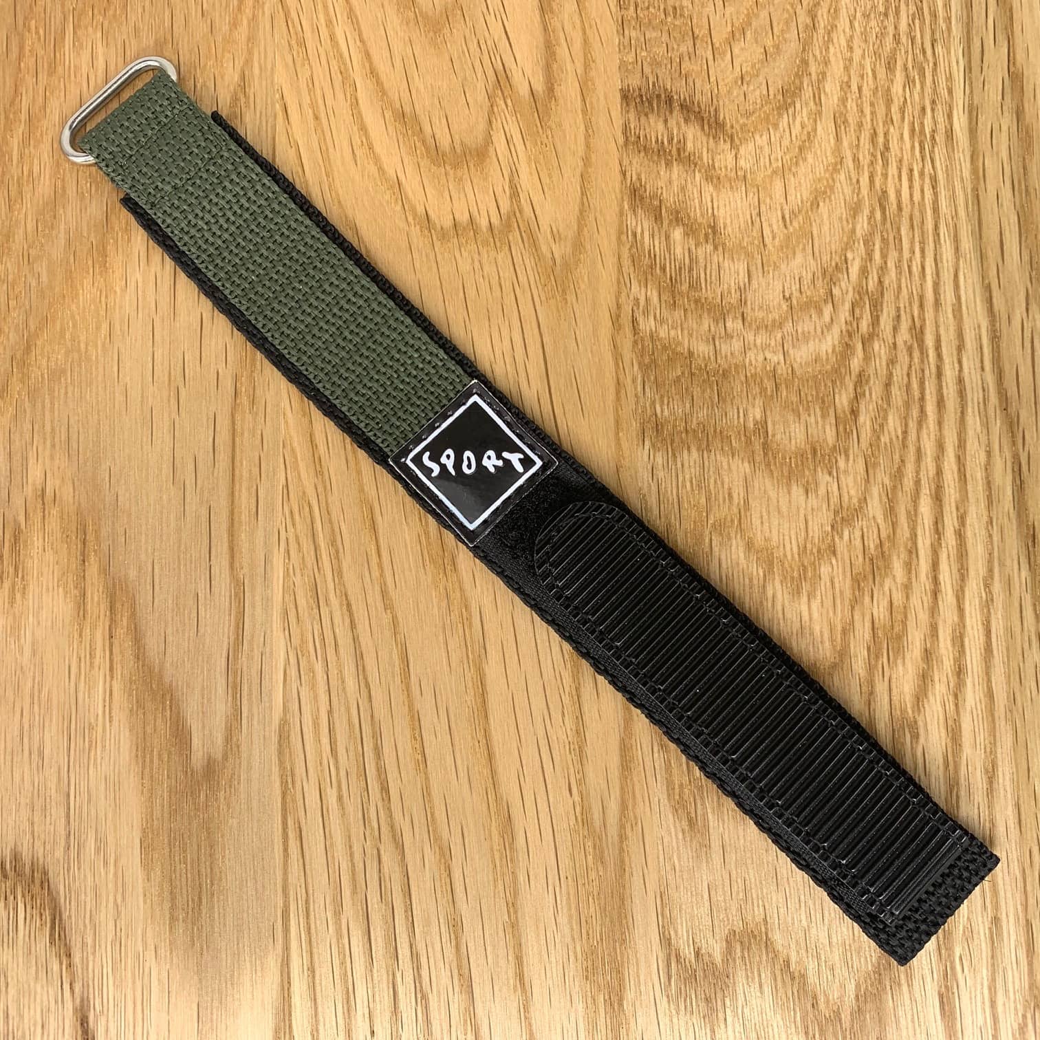 Wrap Around Hook And Loop Watch Strap Green 2